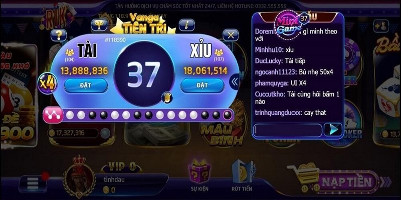 Kinh nghiệm chơi tài xỉu RIKVIP luôn thắng