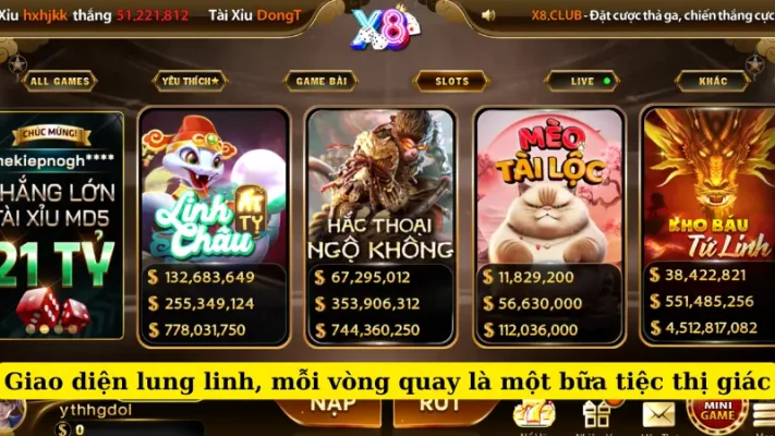 Giao diện lung linh, mỗi vòng quay là một bữa tiệc thị giác